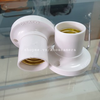 Đui đèn thẳng xoáy gắn tường E27