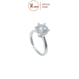 Nhẫn bạc đính đá kim cương nhân tạo chất liệu bạc cao cấp siêu đẹp - ANTA Jewelry ATJ6513M