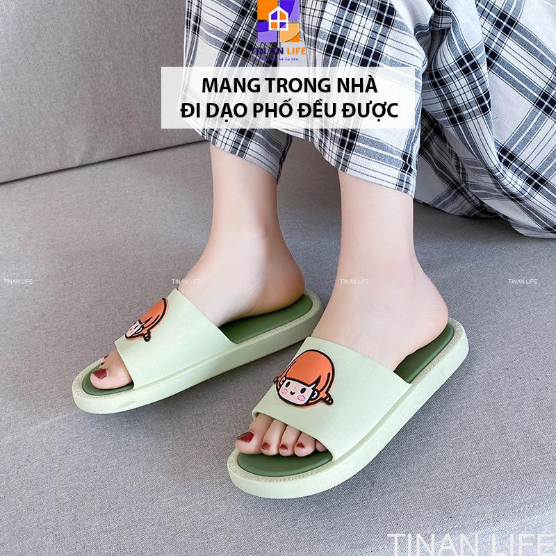 Dép Quai Ngang Hình Gấu Cô Gái Êm Chân, Đi Dạo, Mang Trong Nhà, Bám Sàn Không Trơn Trượt