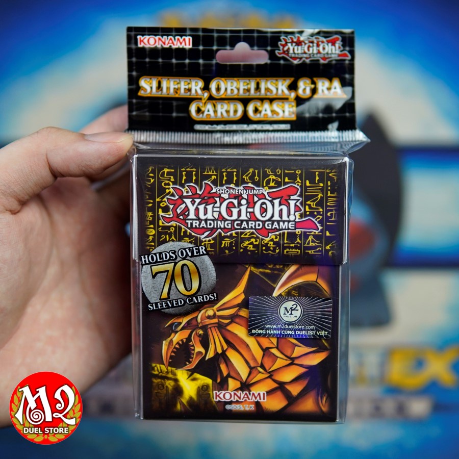 Hộp đựng bài Yugioh Egyptian God Slifer, Obelisk, &amp; Ra Card Sleeves - Sức chứa 70+ Chính hãng Konami sản xuất