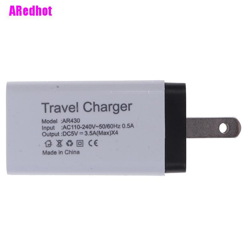 [ARedhot] 4 Ports travel charger 3a quick charge 3.0 usb charger fast charger adapter