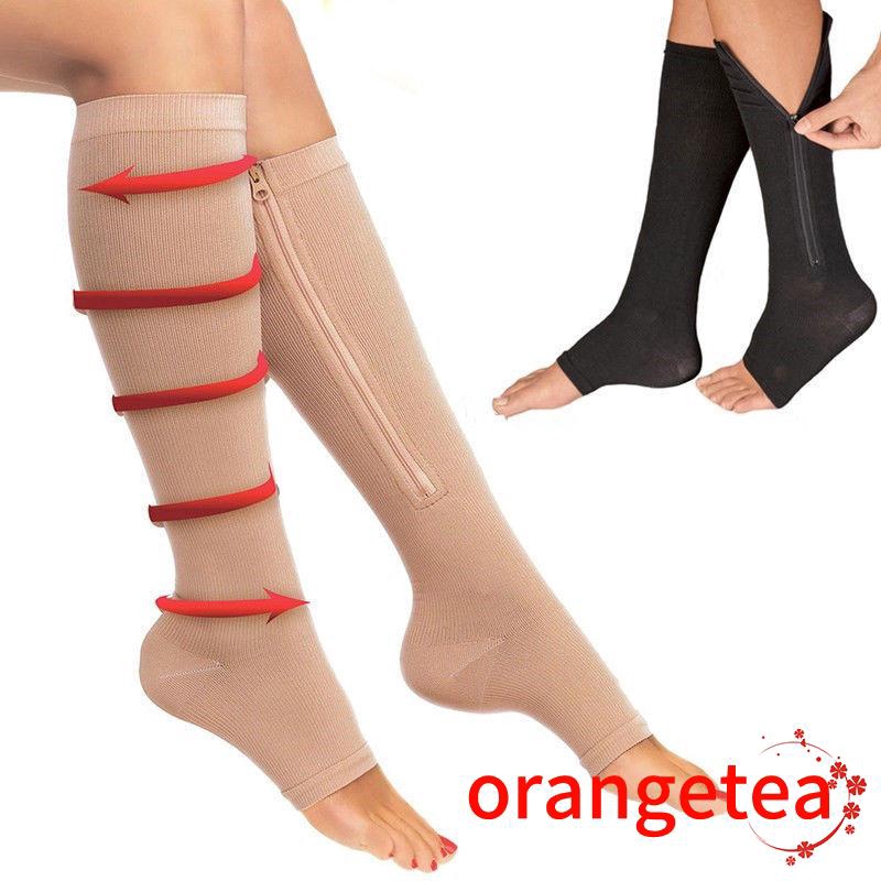 Vớ Nén Có Khóa Kéo Hỗ Trợ Đầu Gối / Đầu Gối Unisex Size A +