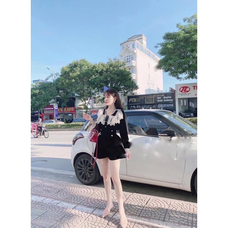 ÁO NHUNG CỔ REN SIÊU HÓT