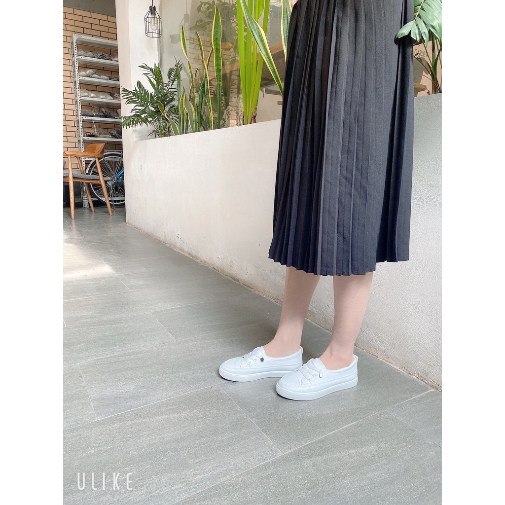 Giày Lười Nữ, Giày thể thao nữ Slipon Nữ Dây Rút 2 Phân, Trex M62