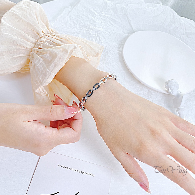GETNOIVAS Vòng Tay Bằng Thép Không Gỉ Đính Đá Zircon Màu Sắc Thời Trang
