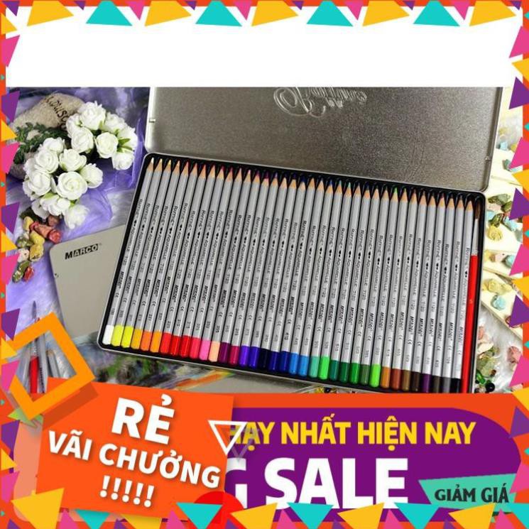 [ Chính hãng ] Bộ Chì MARCO '' 12-24-36 '' Màu Nước Cao Cấp RAFFINE 7120-12TN (Hộp Thiếc)﻿.