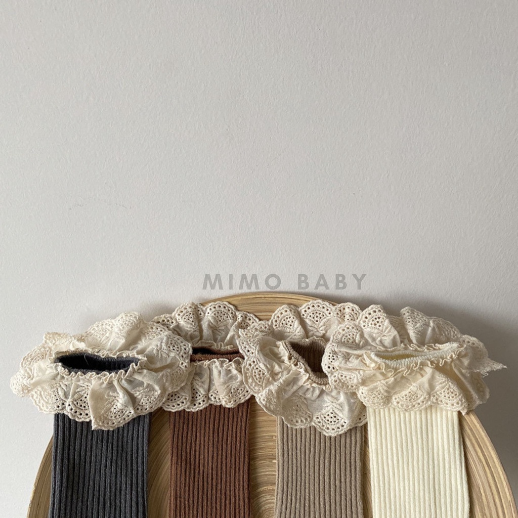 Tất vớ cao cổ viền bèo kiểu dáng tiểu thư Nemo baby, tất không gót unisex cho bé 1-4y Mimo baby T26