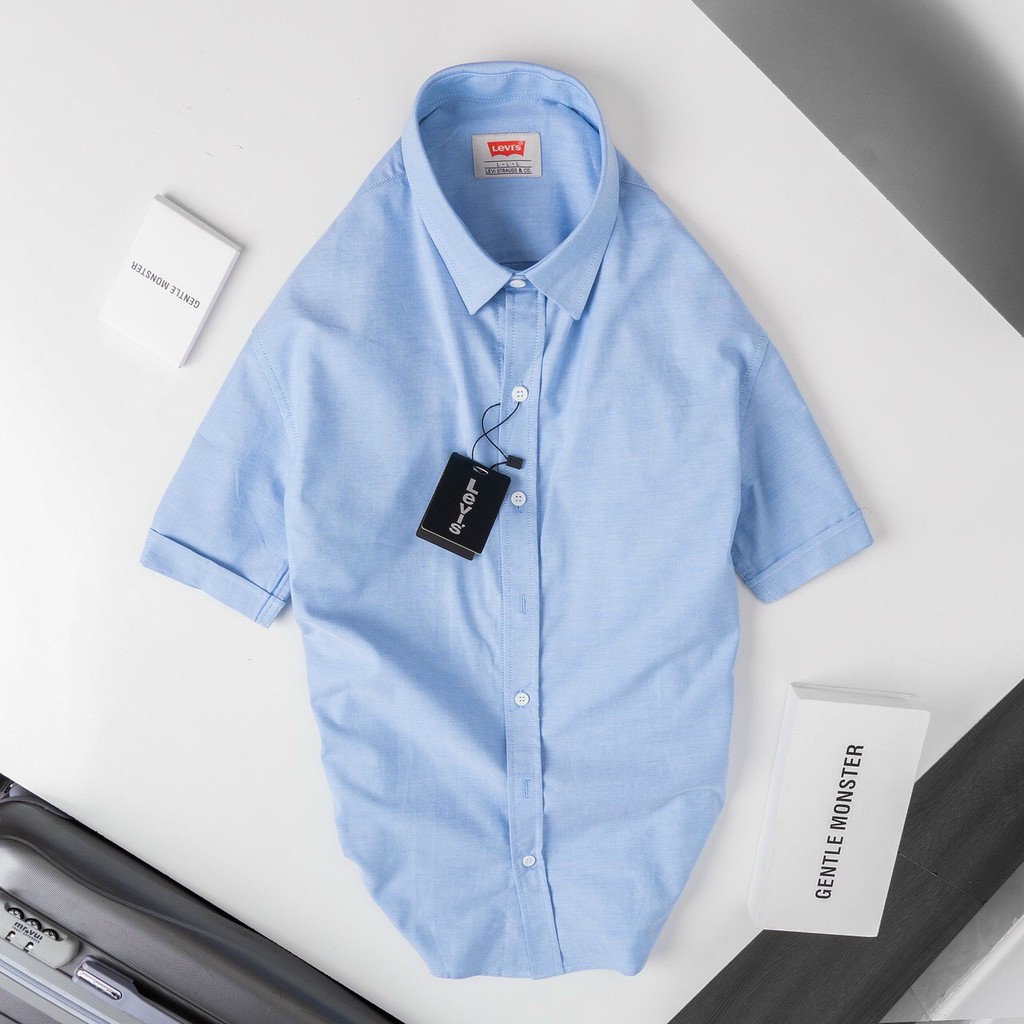 Áo Sơ Mi Nam Ngắn Tay Cao Cấp LV Dáng Slimfit, Vải Trơn,Mềm Mịn,Không Nhăn, Thấm Hút Hàng VNXK | BigBuy360 - bigbuy360.vn