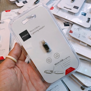 Bộ chuyển đổi từ Micro & Type C qua Lightning chính hãng Rock