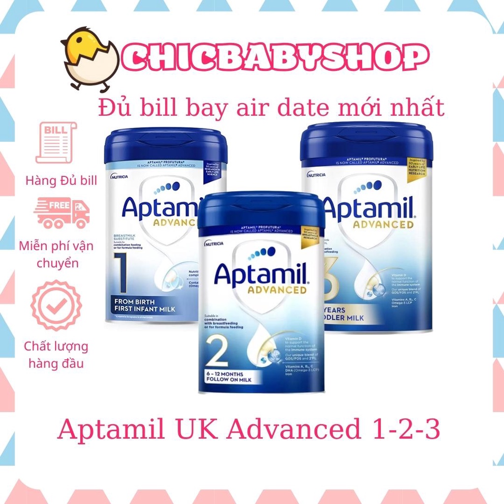Sữa Aptamil Advanced Profutura bạc của Anh 800g ( date 2024 ) Mẫu mới