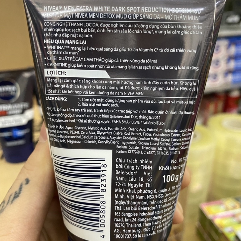 Sữa rửa mặt nivea MEN 100g