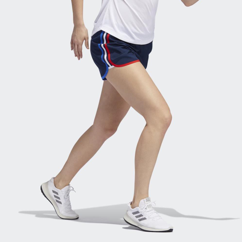 adidas RUNNING Quần short Marathon 20 Nation Nữ Màu xanh dương FM5779 New