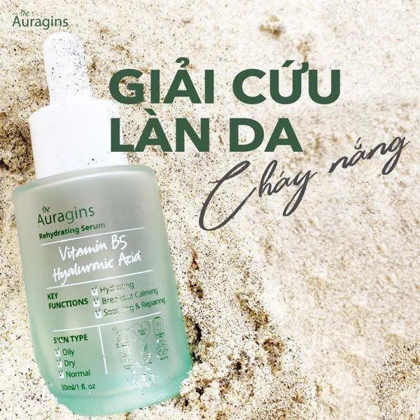 Tinh Chất Cấp Ẩm Phục Hồi The Auragins Vitamin B5 & Hyaluronic Acid Serum