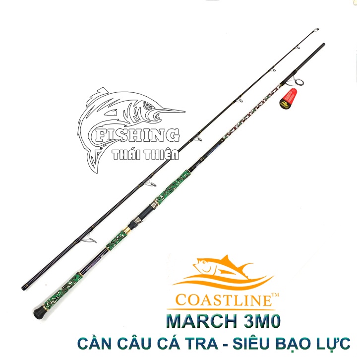 Cần Câu Cá Coastline March Cần 2 Khúc Máy Đứng Chuyên Câu Bạo Lực Cá Tra Sông, Hồ Dịch Vụ