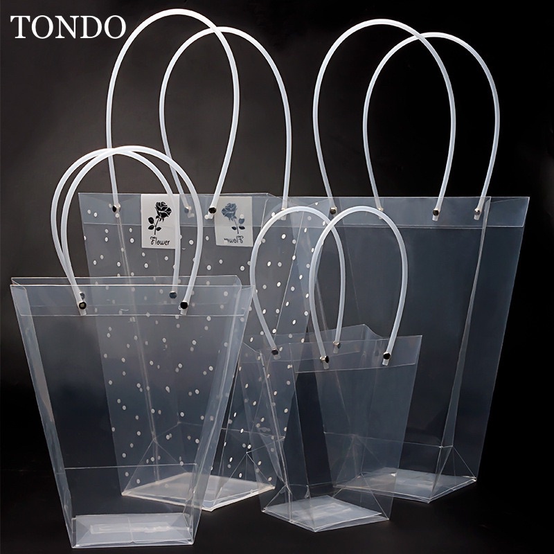 Túi Mica, Túi Nhựa Pvc, Nhựa Dẻo Chấm Bi Đựng Hoa, Đựng Quà
