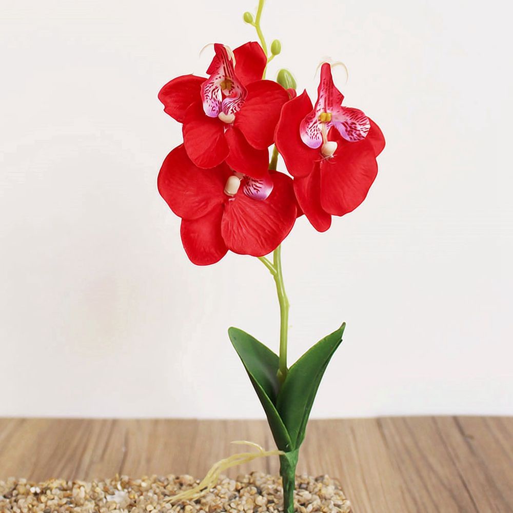 Hoa lan giả bằng lụa 29cm nhiều màu trang trí nhà cửa/tiệc cưới