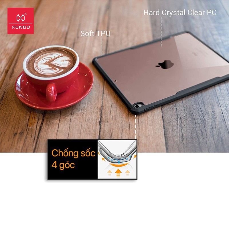 Ốp lưng XUNDD iPad Pro 10.5' / iPad Air 10.5'( 2019 ) / Air 3, Mặt lưng trong, Viền TPU, Chống sốc