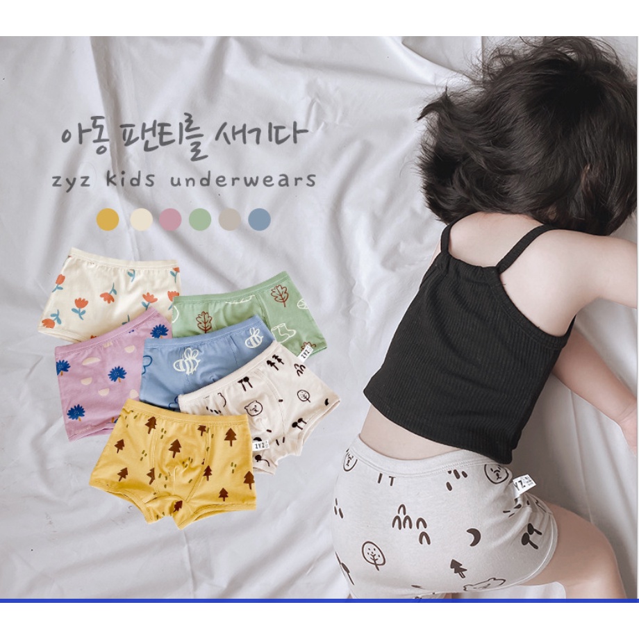 Set 5 quần chip đùi cotton cho bé trai hàng nhập cao cấp