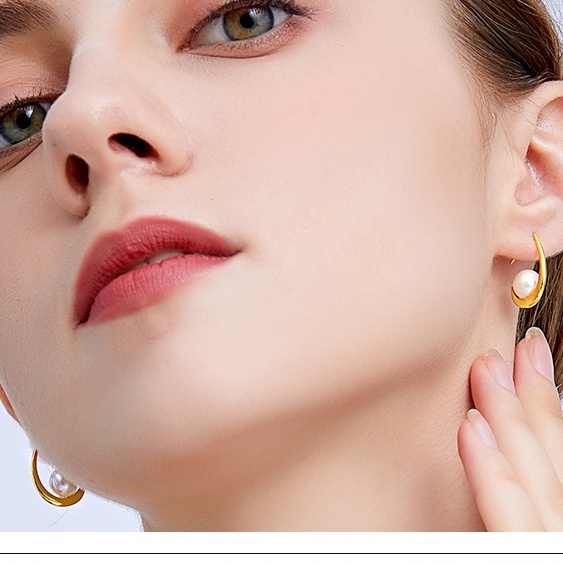 [CTJ2510] Phụ kiện trang sức (DIY) - Cặp (2) bông tai bạc trống hạt kiểu móc thuyền buồm