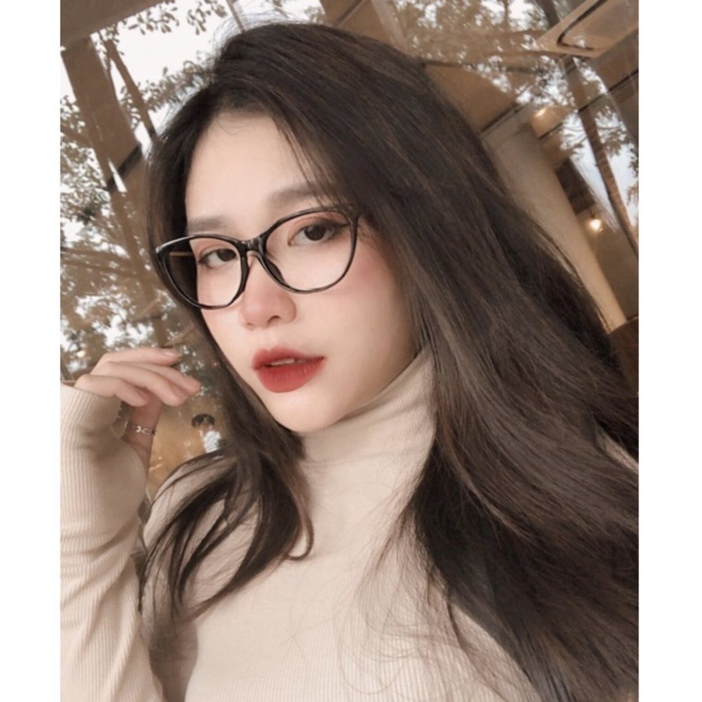 Gọng kính mắt mèo nữ MYGAP from nhỏ chất liệu nhựa cứng cáp họa tiết thời trang 1633