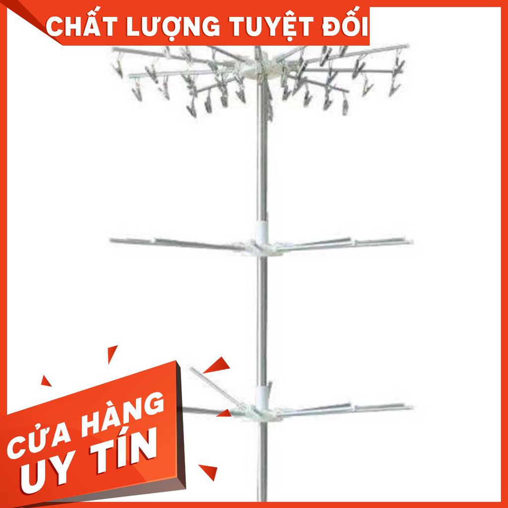 (Thanh lý kho giá sỉ) Cây phơi quần áo inox 56 kẹp