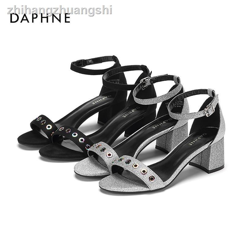 Daphne Giày Sandal Cao Gót Đính Đinh Tán Thời Trang Thanh Lịch