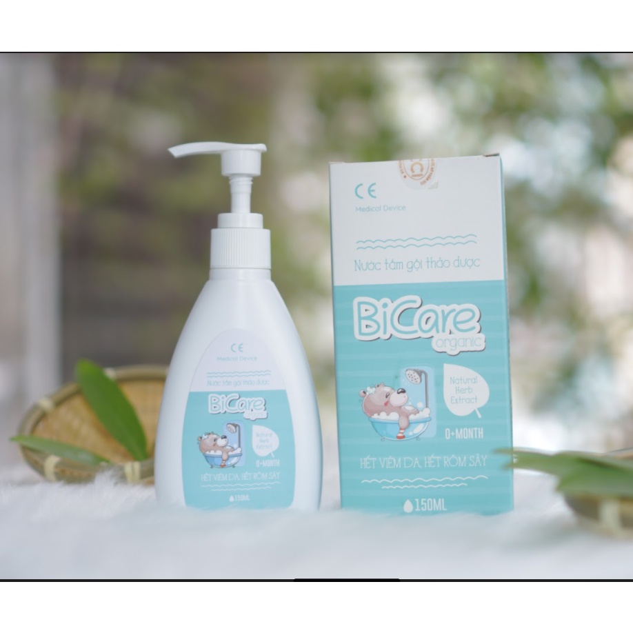 Nước Tắm Gội thảo dược Thảo Dược BICARE ORGANIC cho trẻ sơ sinh Giúp Ngăn Ngừa Và Bảo Vệ Da