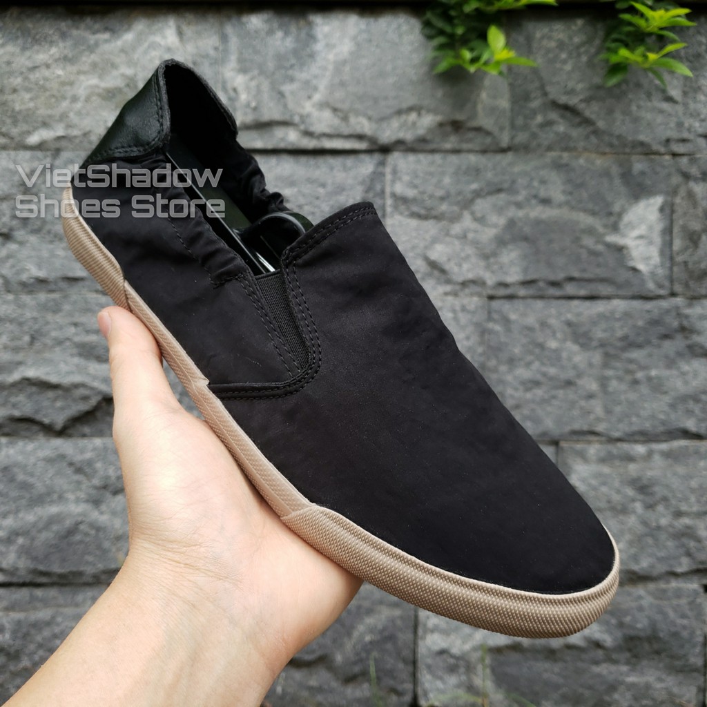 Slip on nam - Giày lười vải nam cao cấp BAODA - Vải polyester chống thấm 3 màu đen, khaki, xanh nhạt - Mã 20043