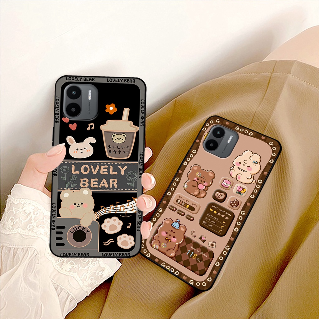 Ốp lưng Xiaomi Redmi A1 in hình gấu bear dễ thương, bền đẹp.