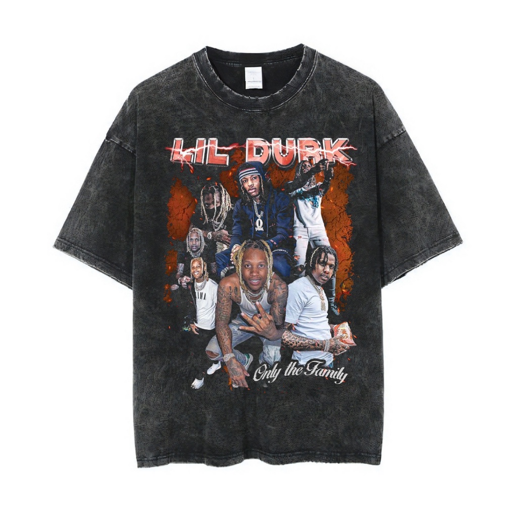 Áo Thun Oversized Của Tâm Lý Lil Durk | Áo Rapper | Đá Rửa Đá | Áo Thun Oversize | Phong Cách Cổ Điển | Áo