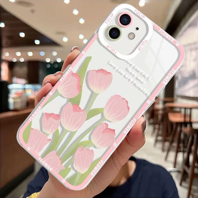 Ốp ĐiệN ThoạI HọA TiếT Hoa Tulip Cho iPhone 11 12 13 Pro MAX X XR XS MAX 12 Pro 6 6S 7 8 Plus
