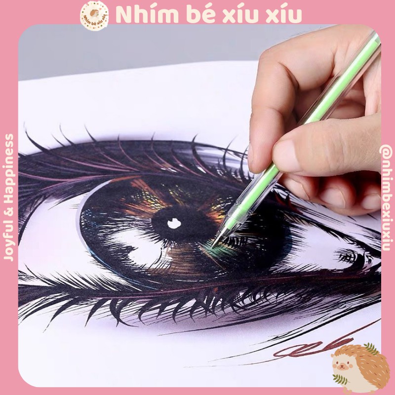 Bút nhũ Resun mực dạ quang cao cấp  có thể viết trên nền giấy đen ngòi 0.8mm VT264