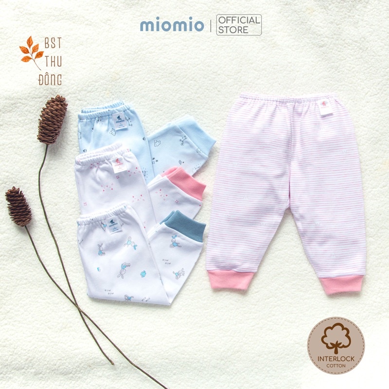 Quần Rã Đáy Bo Sơ Sinh Thu Đông MIOMIO - Cho Bé Trai, Bé Gái , Vải Interlock Cotton.