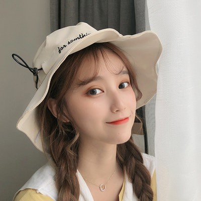 Mũ nữ mùa hè Kem Chống Nắng Mũ ngư dân phong cách Hàn Quốc dễ thương đa năng Nhật Bản che mặt lưới màu đỏ thời trang bãi