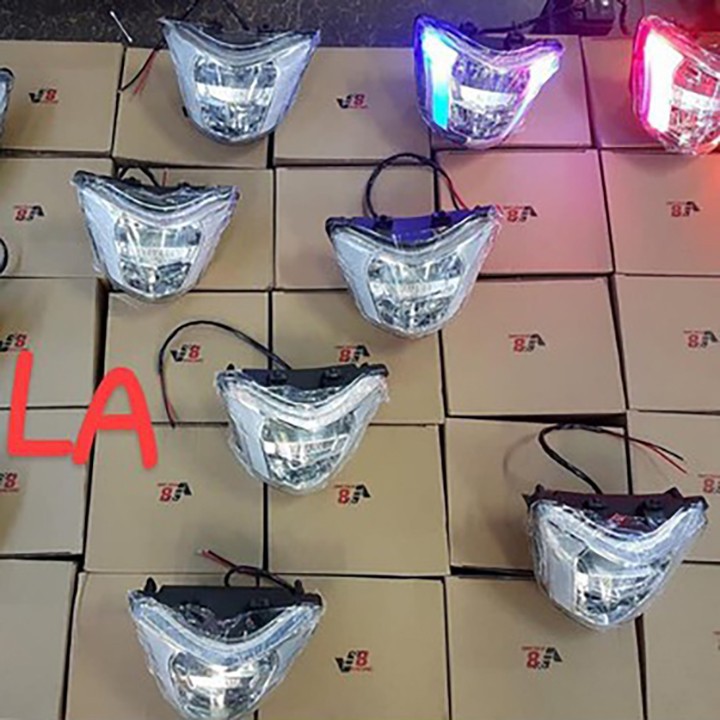 Đèn pha 2 tầng exciter 150 audi V8