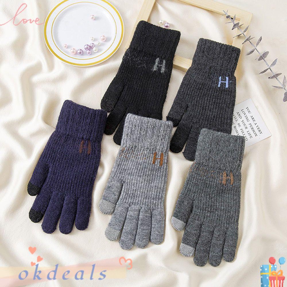 Găng Tay Dệt Kim Thời Trang Mùa Đông Cho Nam Giới