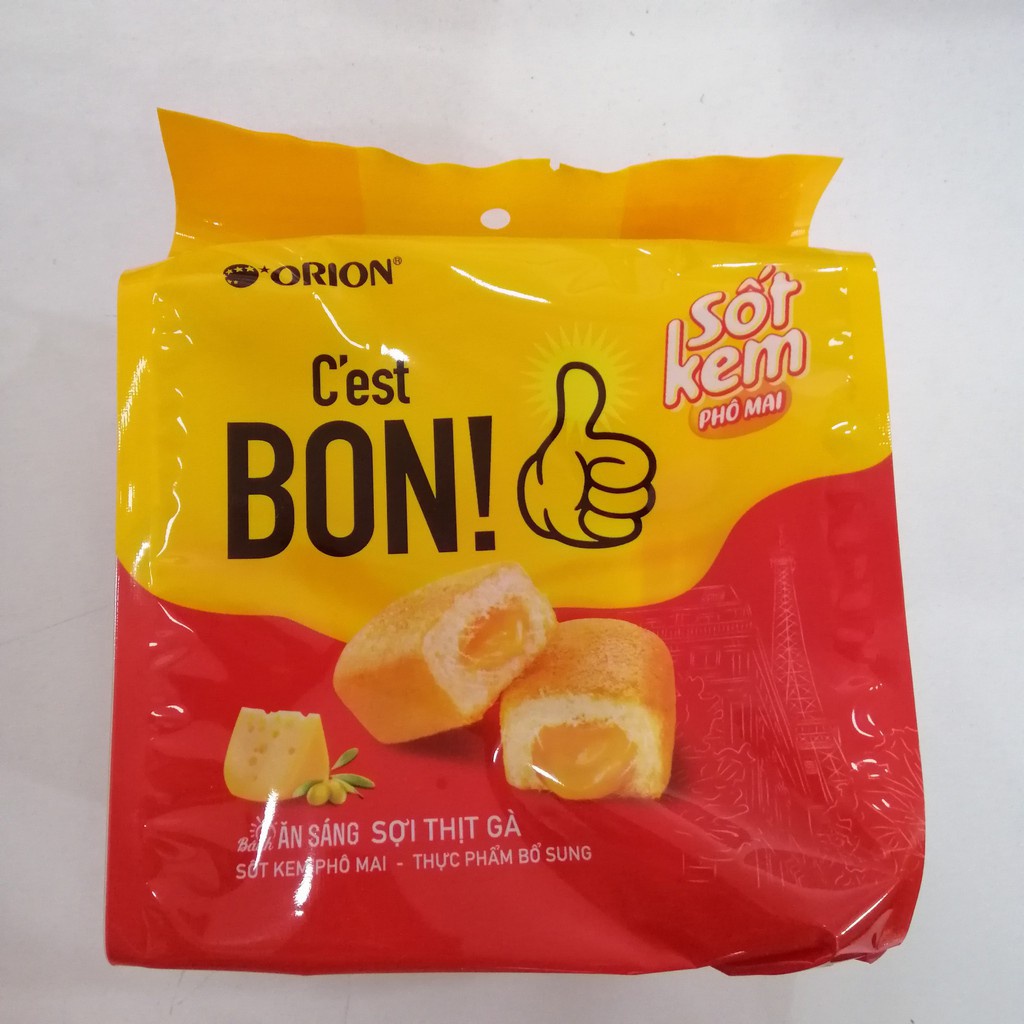 Bánh Ăn Sáng Sợi Thị Gà C'est Bon Sốt Kem Phô Mai Bịch 5 Cái*20.3G