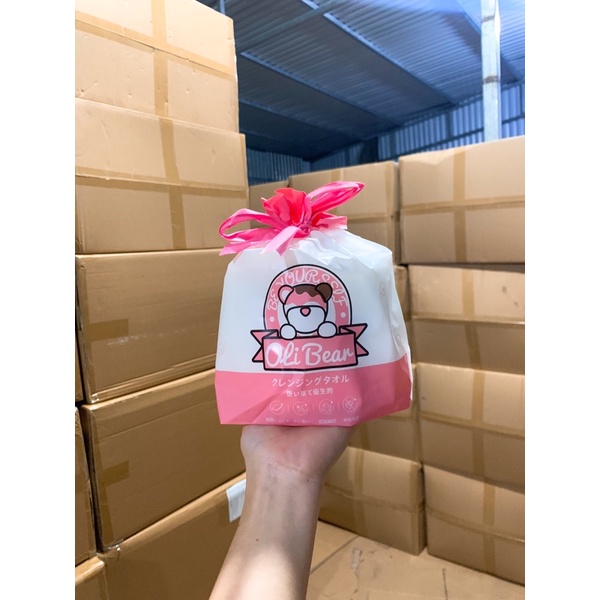 Khăn mặt khô đa năng dùng 1 lần Olibear, Animerry Natural