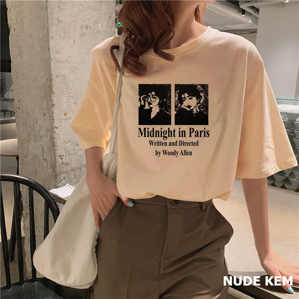 Áo Thun Tay Lỡ In MidNight in Paris Unisex Freesize Dưới 75kg ATIN36 | BigBuy360 - bigbuy360.vn