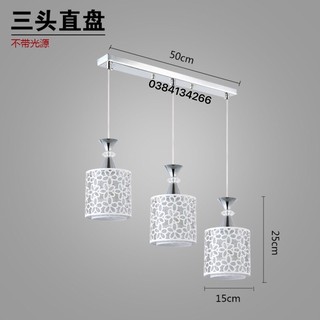 Đèn Thả Bàn Ăn 3 Chao - Tặng Bóng
