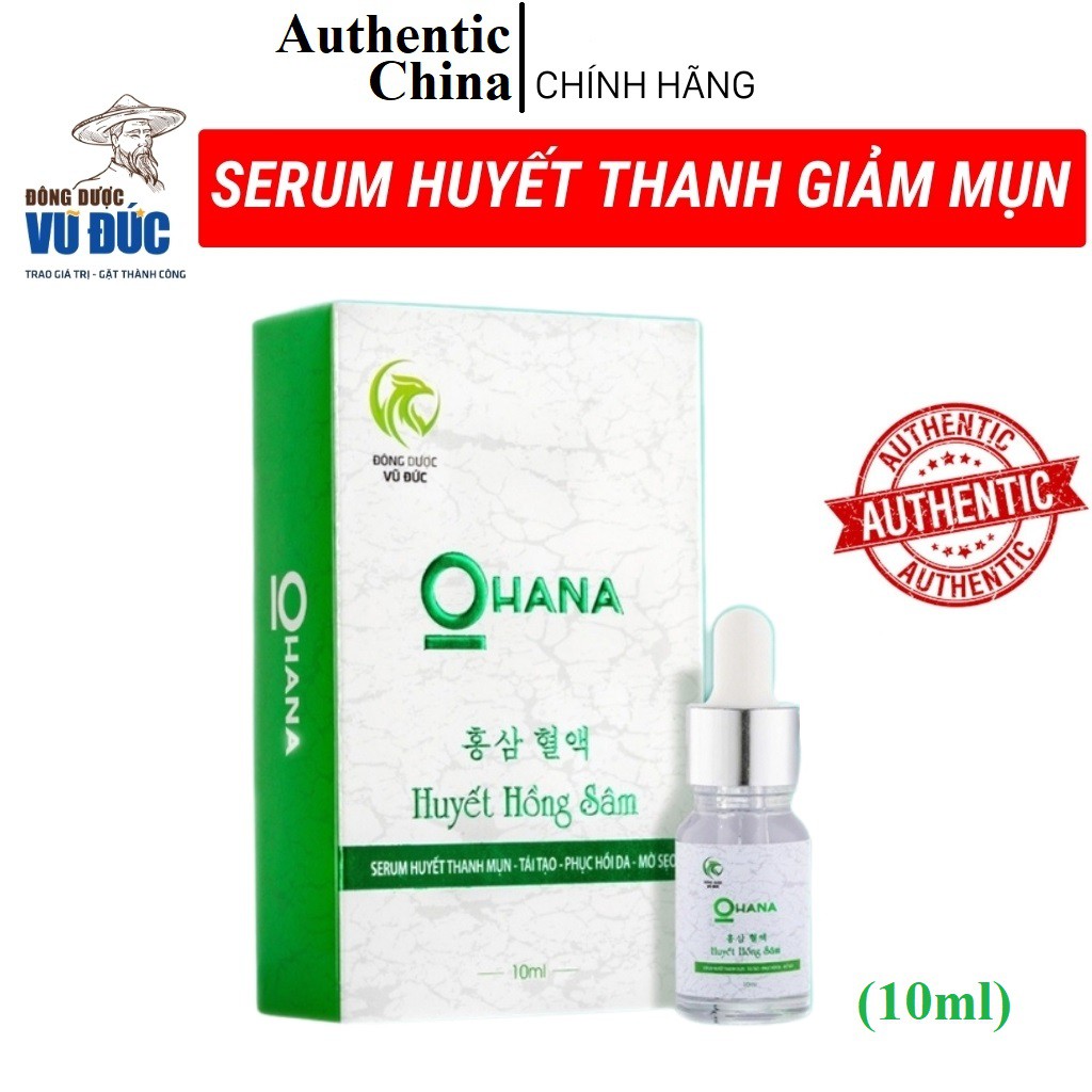 Huyết Hồng Sâm Ohana 10ml – Tái Sinh Làn Da Việt -  Triệt Mụn - Đông Y Vũ Đức