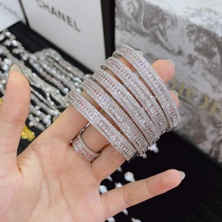 Vòng tay full đá xi bạch kim