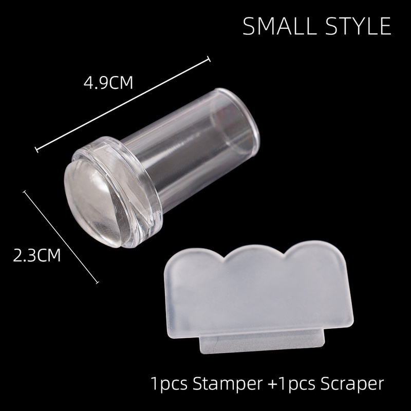 1 Bộ Dụng Cụ In Móng Tay Mini Trong Suốt