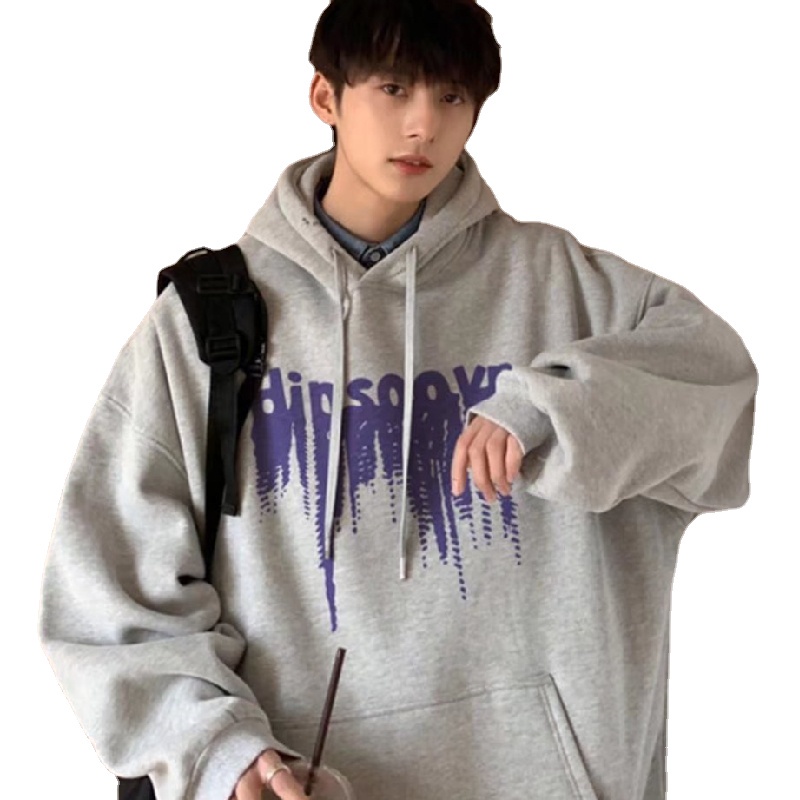 Áo hoodie Thể Thao Dáng Rộng In Chữ Phong Cách Hip Hop Đường Phố Hàn Quốc Thời Trang Mùa Đông Cho Nam [M-5XL]