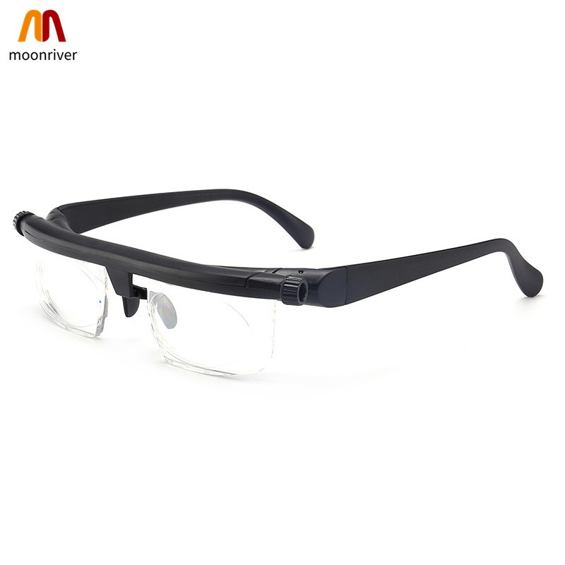 Portable Adjustable Strength Lens Glasses Variable Focus Distance Vision Zoom