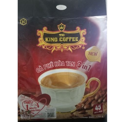 King Coffee - Cafe Hòa Tan 3in1 - Túi 720g (45 gói x 16g)