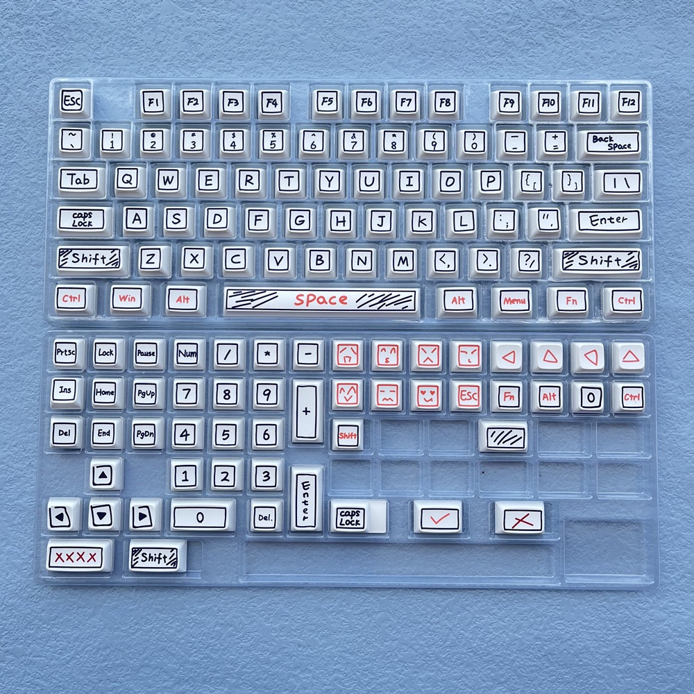 127 Phím Watercolor Pen Keycaps XDA Profile Màu nước Bút Graffiti Phim hoạt hình Anime PBT DYE SUB Bàn phím cơ học Keycap | BigBuy360 - bigbuy360.vn