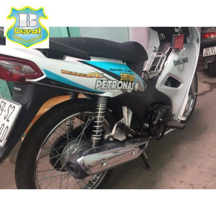 ( Quí khách vui lòng mang ra tiệm cho thợ dán ) Tem XE WAVE A PETRONAS 2016 [Bi Decal]