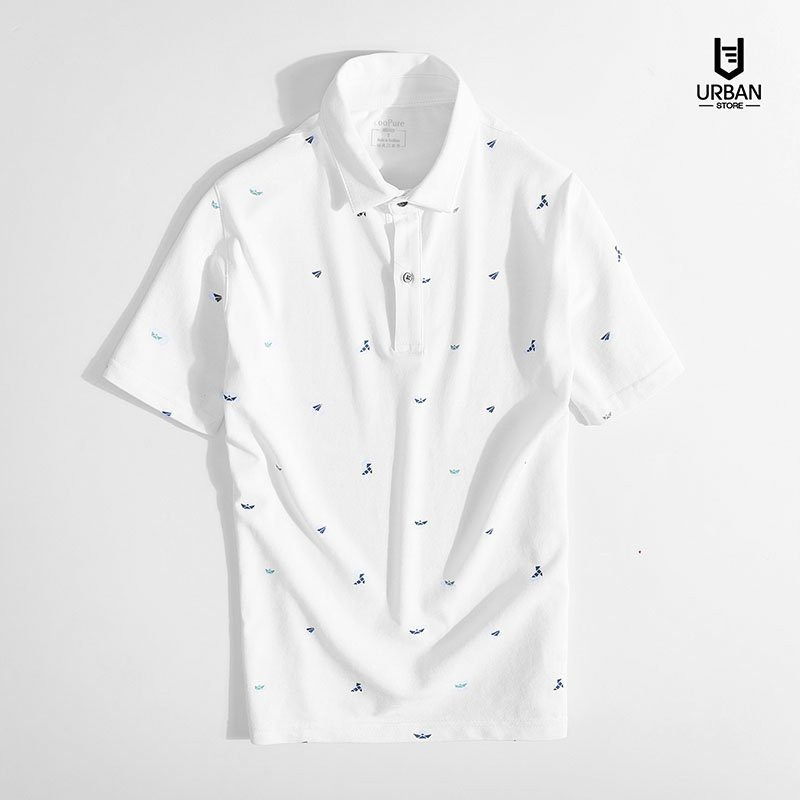 Áo Polo Nam cooPure, Áo Polo Nam Chất Liệu Cotton 95% Origami Printing NO.1825 | BigBuy360 - bigbuy360.vn