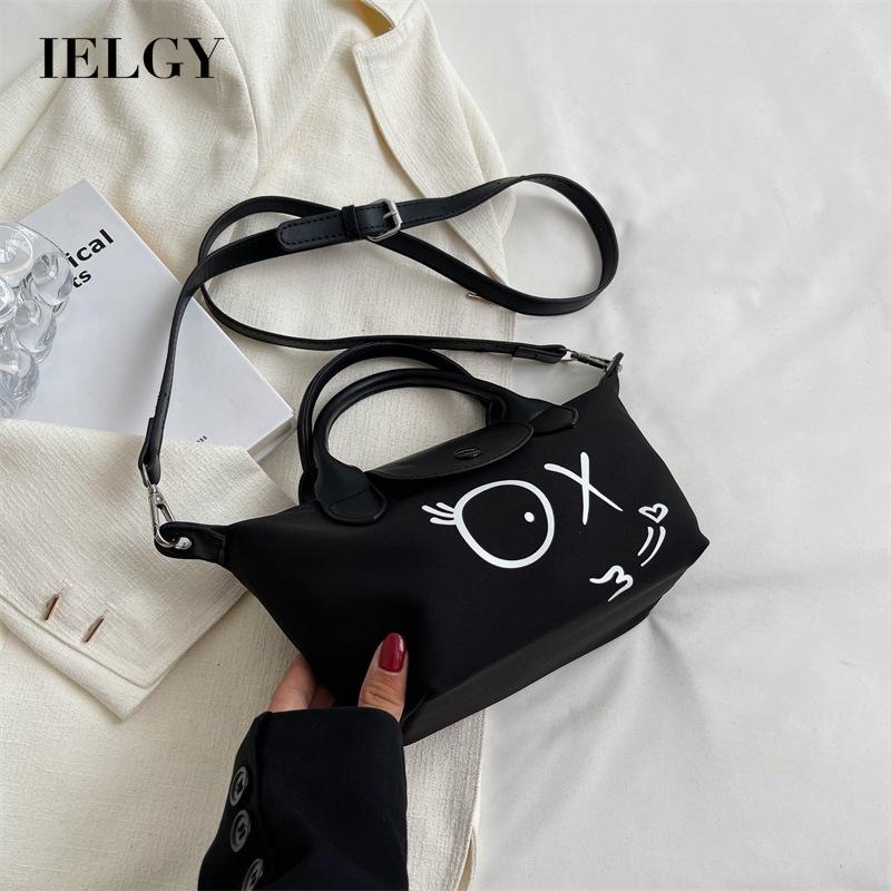 IELGY Túi Đeo Chéo In Họa Tiết Hoạt Hình Phong Cách Hàn Quốc Thời Trang Cho Nữ